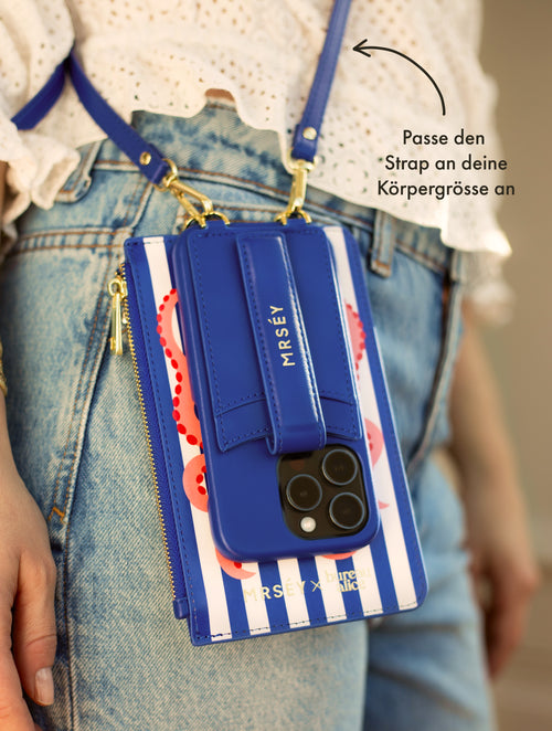 iPhone Case with Strap - Édition Bleu