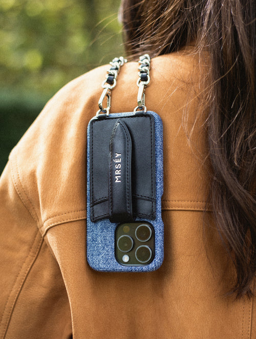 iPhone Hülle mit Strap - Denim