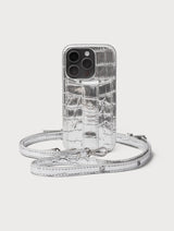 iPhone Case with Strap - Silver
