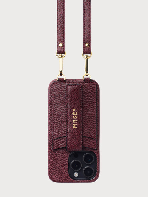 iPhone Hülle mit Strap - Burgundy