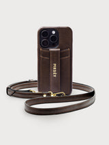iPhone Hülle mit Strap - Chocolat