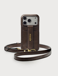 iPhone Hülle mit Strap - Chocolat