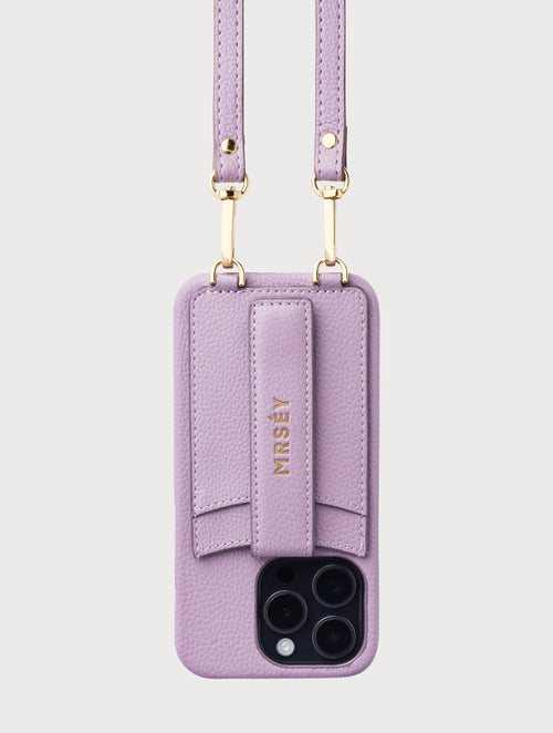 iPhone Case with Strap - Grey Lilac
