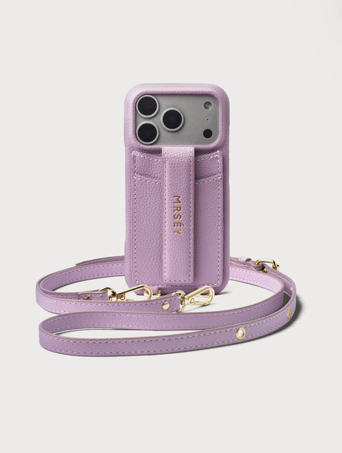 iPhone Case with Strap - Grey Lilac