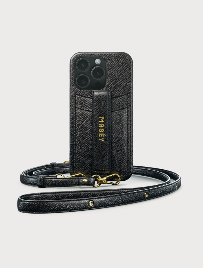 iPhone Hülle mit Strap - Schwarz