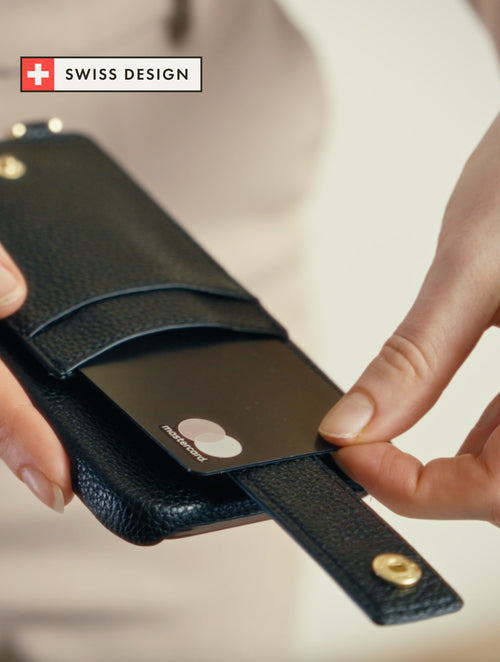 iPhone Hülle mit Strap - Schwarz