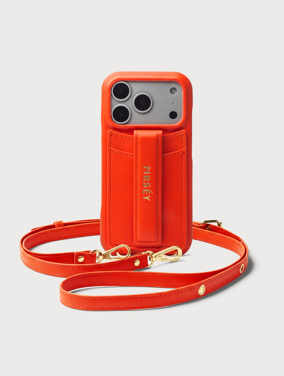 iPhone Hülle mit Strap - Tangerine
