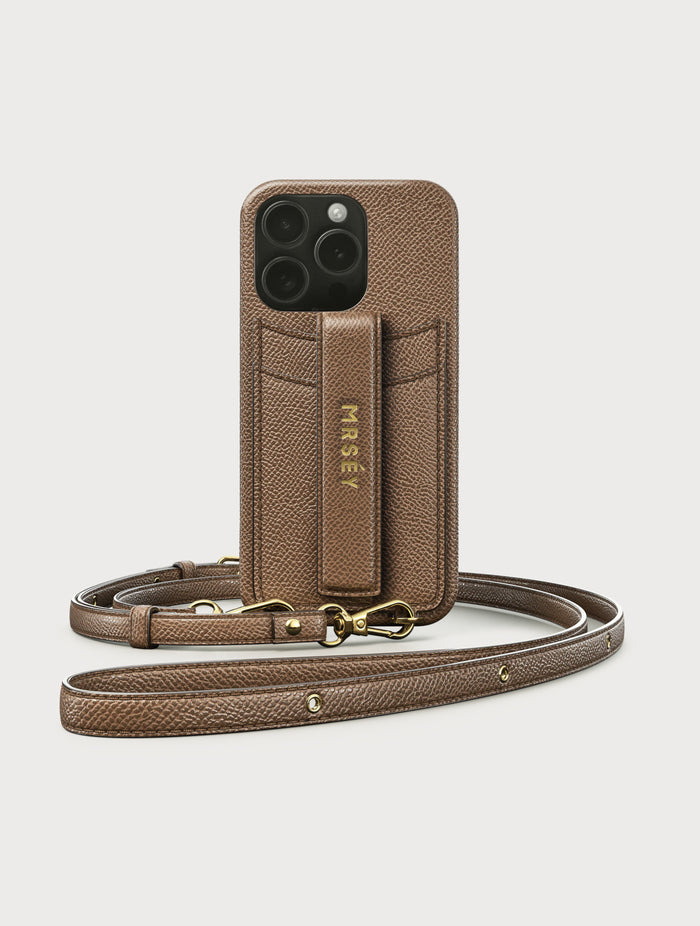 iPhone Hülle mit Strap - Taupe
