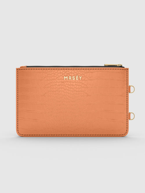 Add-on Pouch - Peach Croco