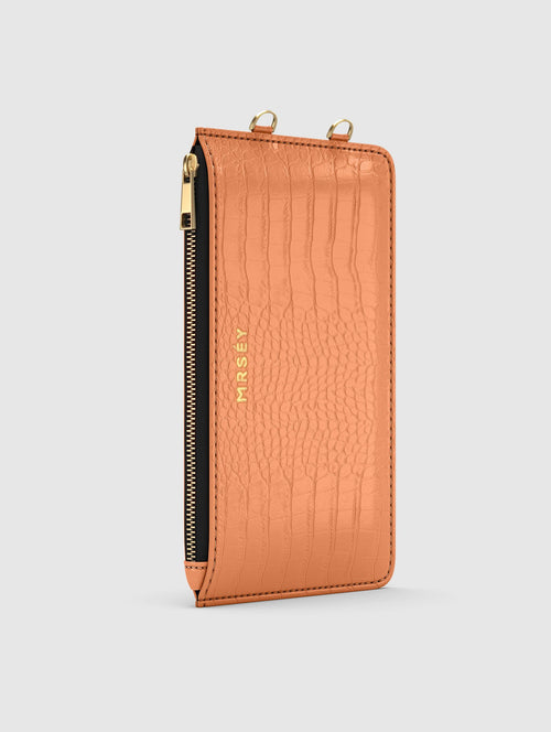 Add-on Pouch - Peach Croco