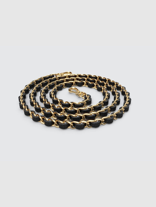 Tragekette - schwarz/gold